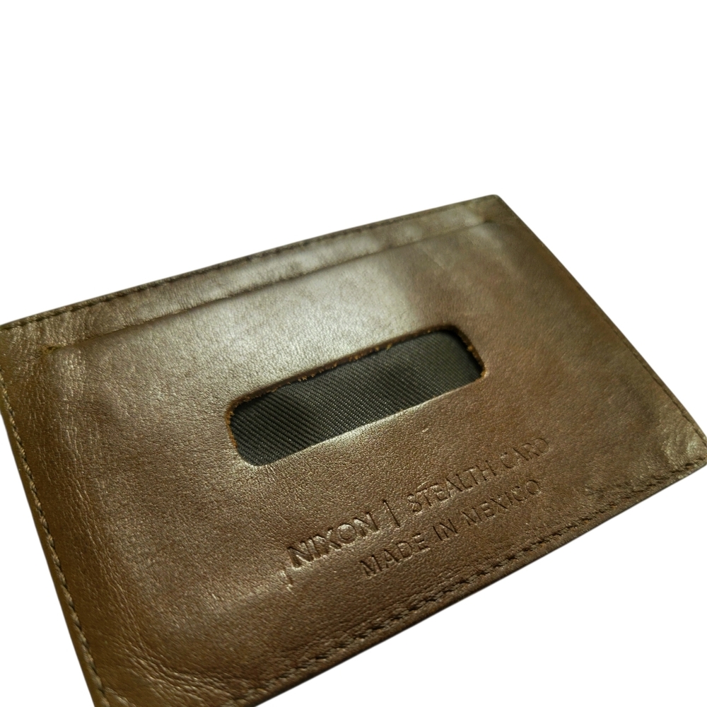 Nixon // Stealth Card Slim Leather Wallet // Deep Saddle - Picture 3 of 3